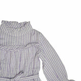 Kid Girls Frill Neck 3/4th Sleeve Dress