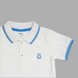 Baby Boys Collar Neck Half Sleeve White Polo T-Shirt