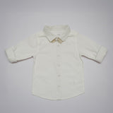 Baby Boys Collar Neck Roll Up Sleeve Shirt with Bow Tie, Waist Coat And Pant Set(4pcs pack)