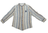 Kids Boys Grandad Collar Striped Shirt