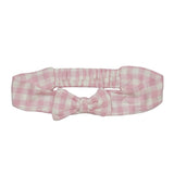 Baby Girls Gingham Checks Top & Shorts Co-ord Set with Headband(3pcs set)