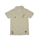 Kid Boys Safari Collar Neck Half Sleeve Shirt With Bermuda(2Pcs set)