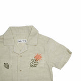 Kid Boys Safari Collar Neck Half Sleeve Shirt With Bermuda(2Pcs set)