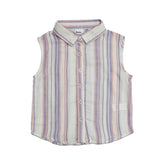 Baby Girls Collar Neck Sleeveless Shirt