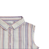 Baby Girls Collar Neck Sleeveless Shirt