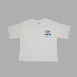 Kids Girls Drop Shoulder White T-Shirt