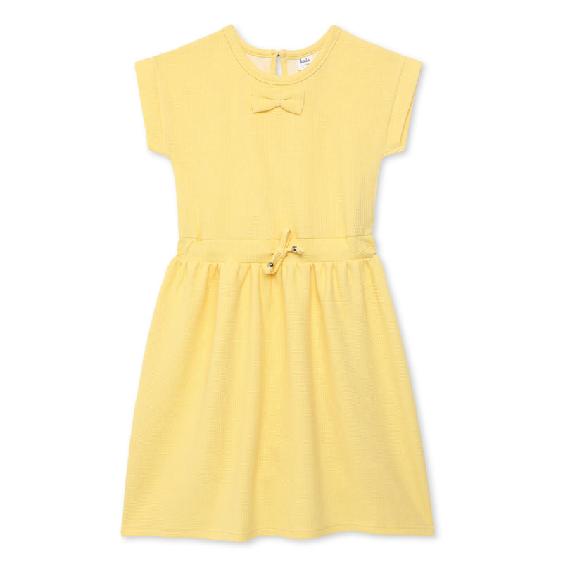 Kid Girls Yellow Kimono Sleeve Dress
