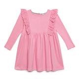 Baby Girls Round Neck Full Sleeve with Decorative Frill Dress