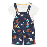 Baby Boys 2Pcs Set Playsuit with Inner T-Shirt