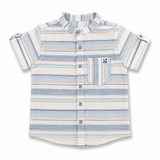 Baby Boys Grandad Collar Half Sleeve Shirt