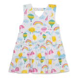 Baby Girls 'V' Neck Sleeveless Printed Layered Dress