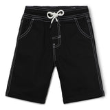 Kid Boys Black Twill Shorts