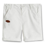 Baby Boys Solid White Oxford Shorts