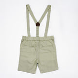 Baby Boys Shirt With Suspender Shorts and Bow Tie(3pcs set)