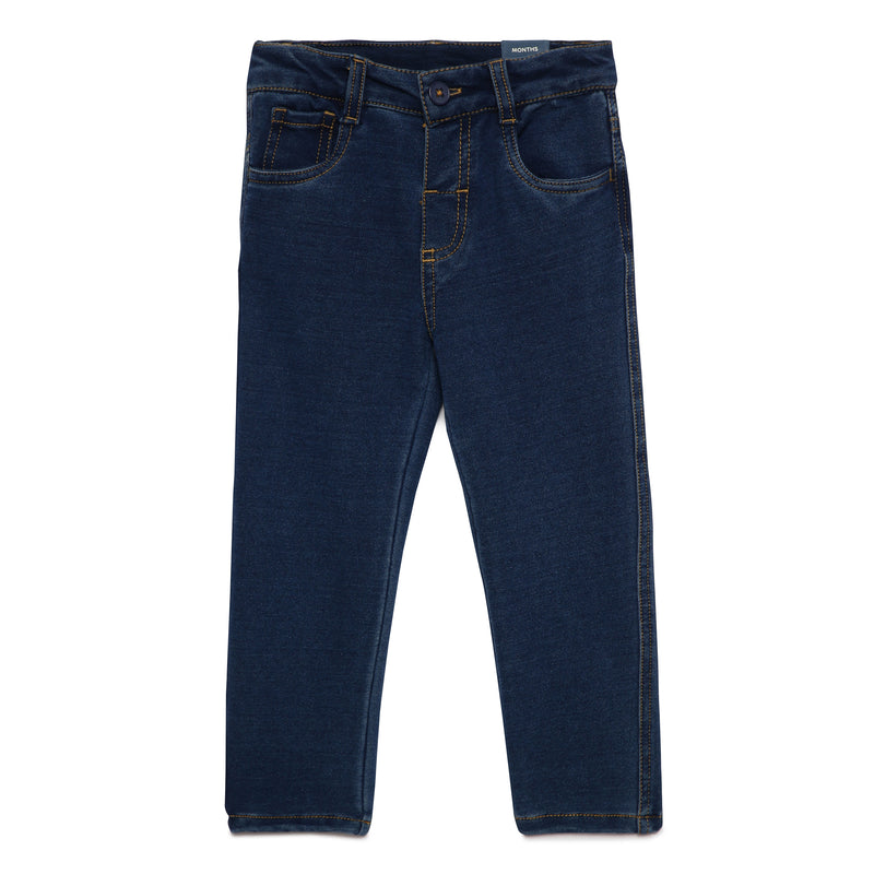 Baby Boys Blue Knitted Denim Pant