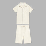 Kid Boys Safari Collar Neck Half Sleeve Shirt With Shorts(2pcs Set)