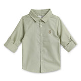 Baby Boys Collar Neck Roll Up Sleeve Shirt