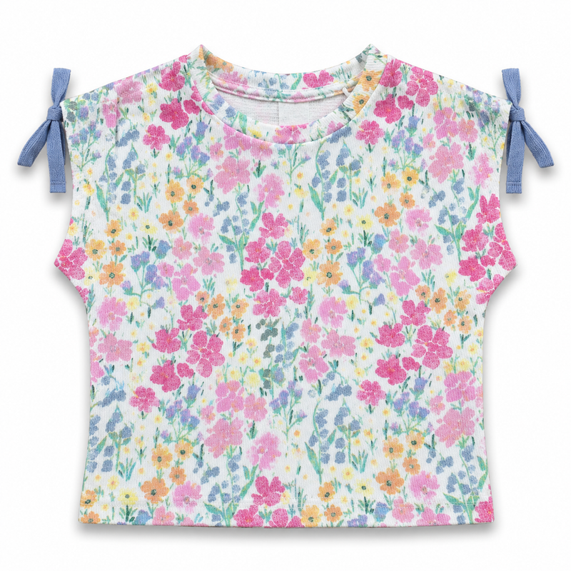 Baby Girls Multicolor Floral Kimono Sleeve Top