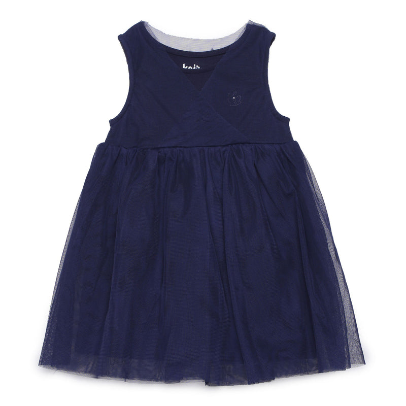 Baby Girls Decorative Navy Party Dress