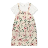 Kid Girls Pinafore Dress With Inner T-Shirt(2pcs set)