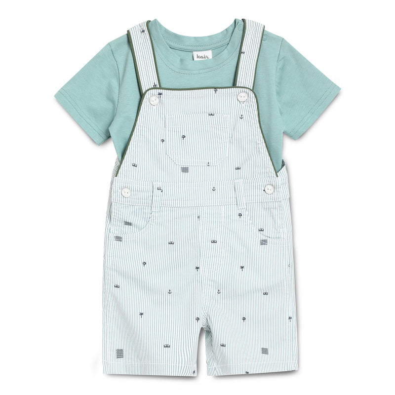 Baby Boys Playsuit with Inner T-Shirt(2Pcs Set)
