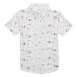 Kid Boys Half Sleeve Printed Cotton Shirt