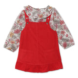 Baby Girls Pinafore Dress And Frilled Inner Top (2Pcs Set)