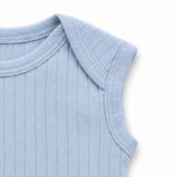 Baby Essential sleeveless blue bodysuit