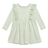 Baby Girls Round Neck Full Sleeve with Decorative Frill Dress