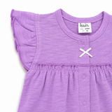 Baby Frill Sleeve Bubble Lavender Playsuit