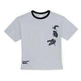 Kid Boys Round Neck Half Sleeve Drop Shoulder Graphic T-Shirt