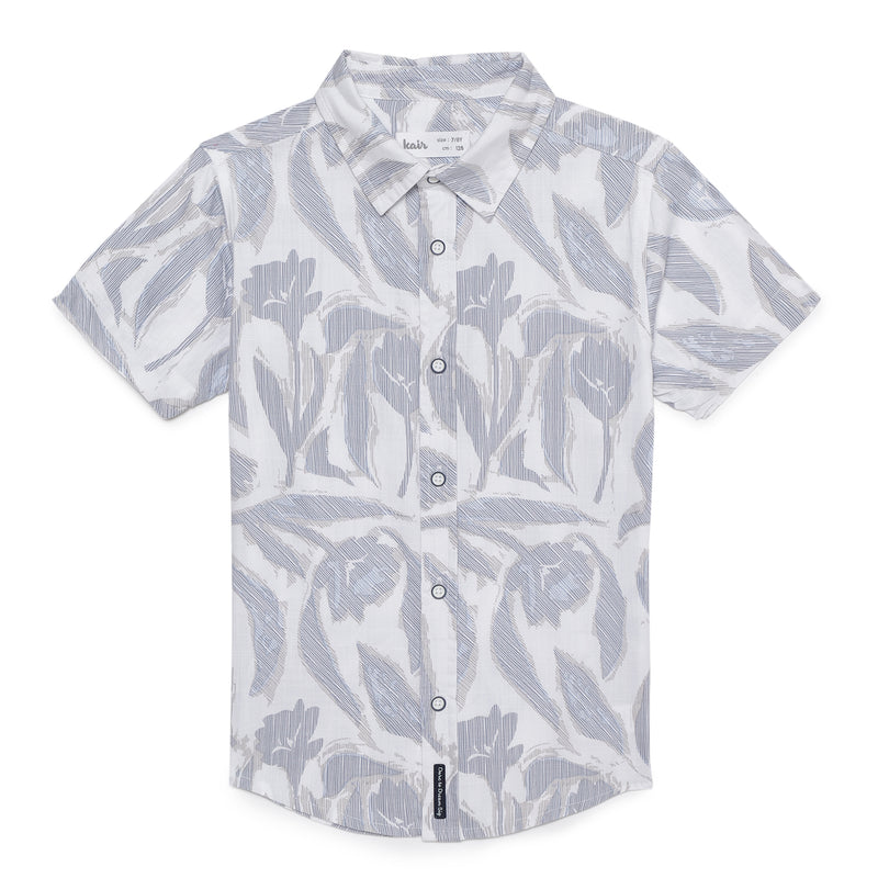 Kid Boys Collar Neck Half Sleeve Printed Shirt
