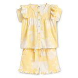 Baby Girls Set Half Sleeve Top with Shorts and Head Band (3Pcs Set)