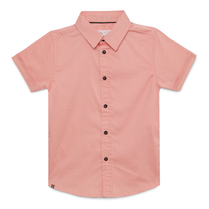 Kid Boys Collar Neck Half Sleeve Shirt