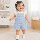 Baby Girls Playsuit With Inner T Shirt (2 Pcs Set)