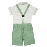 Baby Boys Shirt With Suspender Shorts and Bow Tie(3pcs set)