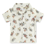 Baby Boys Safari Collar Neck Shirt With Shorts(2pcs Co-ord Set)