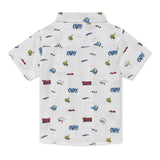 Baby Boys Collar Neck Half Sleeve Printed Shirt