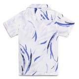 Kid Boys Safari Collar Neck Half Sleeve Printed Shirt