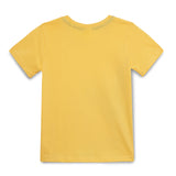 Kid Boys Round Neck Cool Yellow Graphic Printed T-Shirt