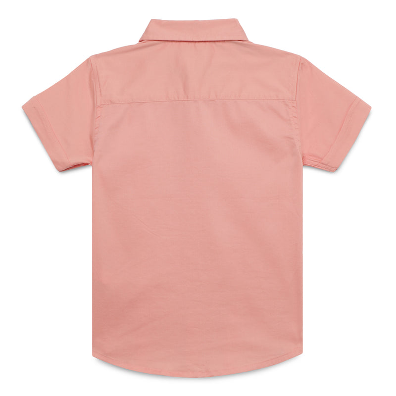 Kid Boys Collar Neck Half Sleeve Shirt