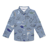 Baby Boys Collar Neck Roll up Sleeve Exclusive Shirt