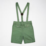 Baby Boys Shirt With Suspender Shorts and Bow Tie(3pcs set)