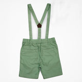 Baby Boys Shirt With Suspender Shorts and Bow Tie(3pcs set)