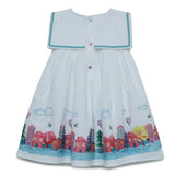 Baby Girls Decorative Neck Sleeveless Graphic Dress