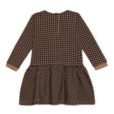 Girls Round Neck with Full Sleeve checks Dress