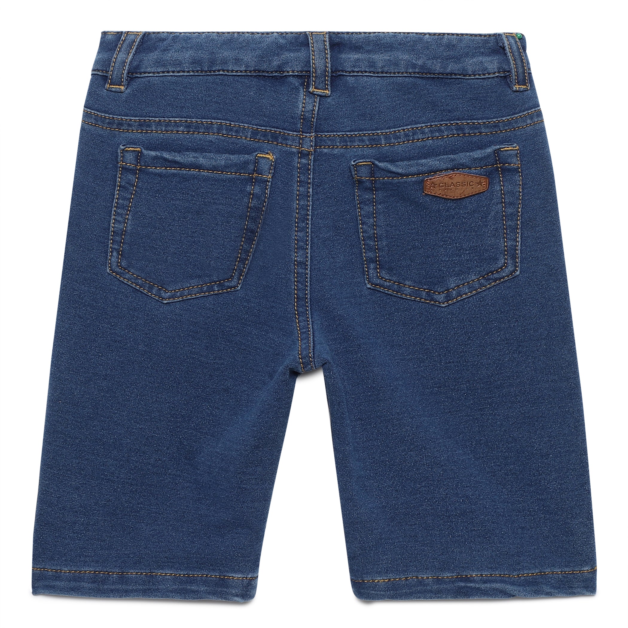 Baby Boys Knitted Denim Blue Shorts