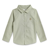 Baby Boys Collar Neck Roll Up Sleeve Shirt