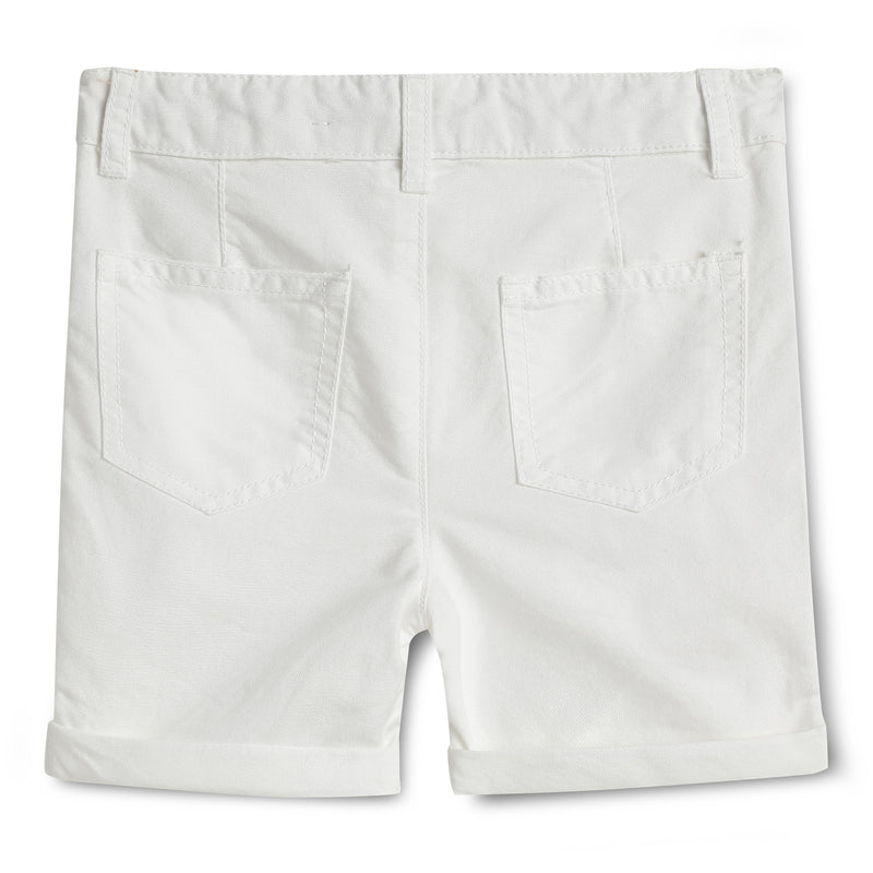 Baby Boys Solid White Oxford Shorts
