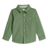 Baby Boys Collar Neck Roll Up Sleeve Shirt